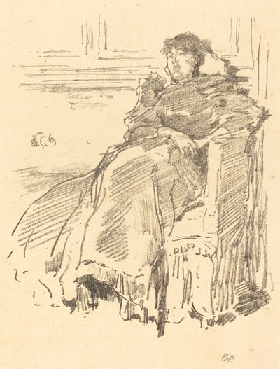Kırmızı Elbise, 1894. by James Abbott McNeill Whistler