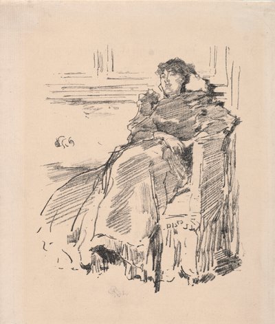 Kırmızı Elbise, 1894. by James Abbott McNeill Whistler