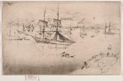 Lagün: Öğlen, 1886. by James Abbott McNeill Whistler