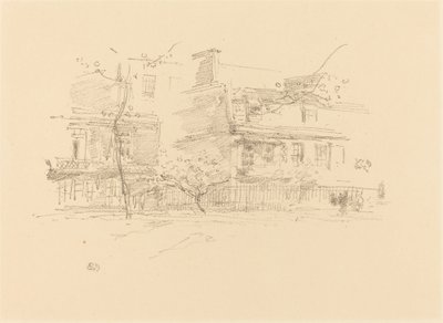 Lindsay Row, Chelsea, 1888. by James Abbott McNeill Whistler