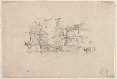 Lindsay Row, Chelsea, 1888. by James Abbott McNeill Whistler