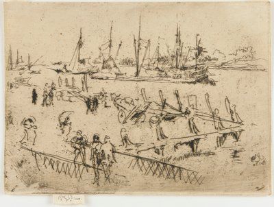 Küçük Dordrecht, 1884. by James Abbott McNeill Whistler