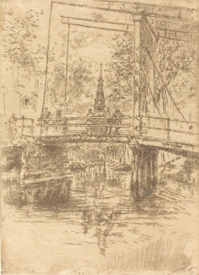 Küçük Asma Köprü, Amsterdam, 1889. by James Abbott McNeill Whistler