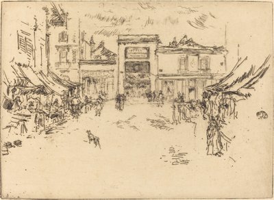 Küçük Pazar Yeri, Turlar, 1888. by James Abbott McNeill Whistler