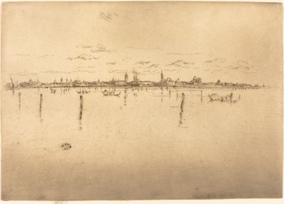 Küçük Venedik, 1880. by James Abbott McNeill Whistler