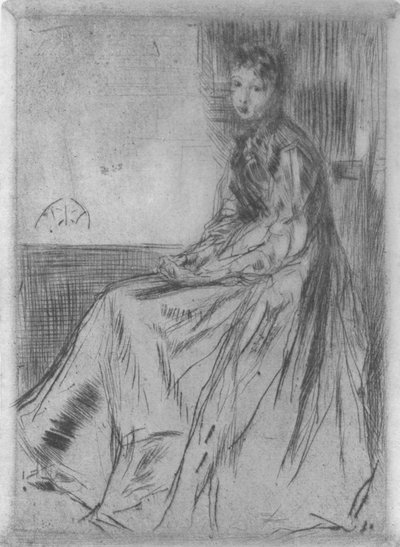 Maude, Oturan, 1873, 1904 by James Abbott McNeill Whistler