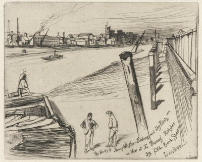 Millbank, 1861 (kağıt üzerine gravür) by James Abbott McNeill Whistler