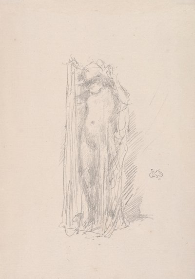 Model Draping, 1890. by James Abbott McNeill Whistler