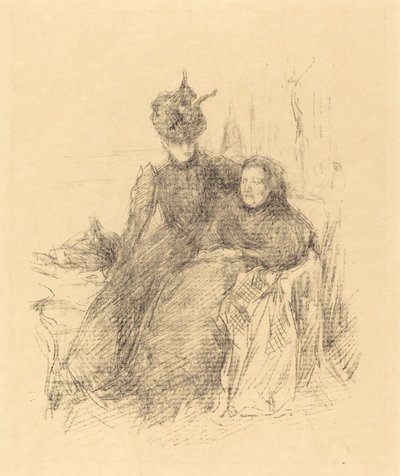 Anne ve Kızı, 1897. by James Abbott McNeill Whistler