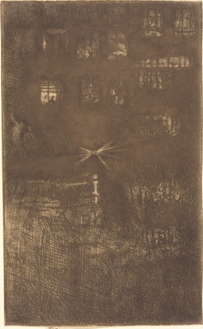 Gece: Dans Evi, 1889. by James Abbott McNeill Whistler