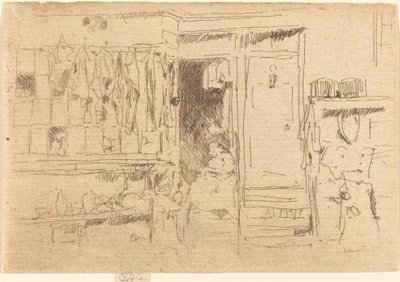 Eski Giysi Mağazası, No.I, c. 18841886. by James Abbott McNeill Whistler