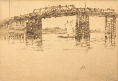 Eski Battersea Köprüsü, 1879. by James Abbott McNeill Whistler