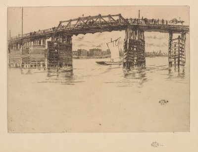 Eski Battersea Köprüsü, 1879. by James Abbott McNeill Whistler