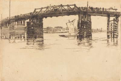 Eski Battersea Köprüsü, 1879. by James Abbott McNeill Whistler