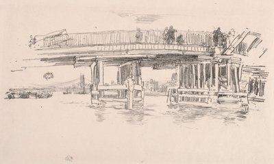 Eski Battersea Köprüsü, 1879. by James Abbott McNeill Whistler