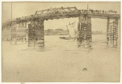 Eski Battersea köprüsü by James Abbott McNeill Whistler
