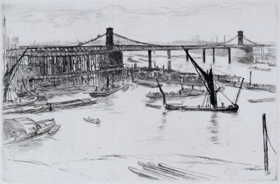 Eski Hungerford Köprüsü by James Abbott McNeill Whistler