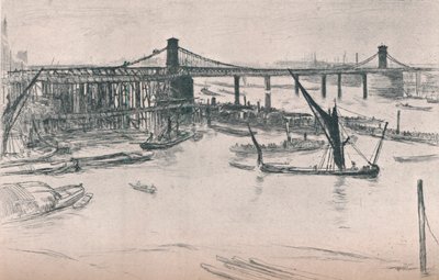 Eski Hungerford Köprüsü, 1861, 1903 by James Abbott McNeill Whistler