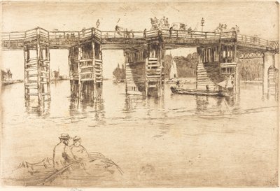 Eski Putney Köprüsü, 1879. by James Abbott McNeill Whistler