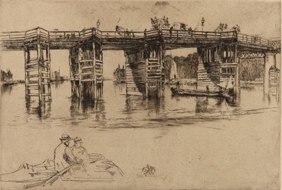 Eski Putney Köprüsü, 1879. by James Abbott McNeill Whistler