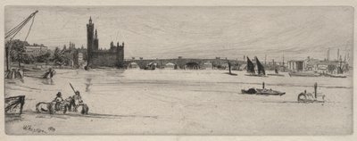 Eski Westminster Köprüsü, 1859. by James Abbott McNeill Whistler