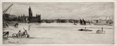 Eski Westminster Köprüsü, 1871. by James Abbott McNeill Whistler