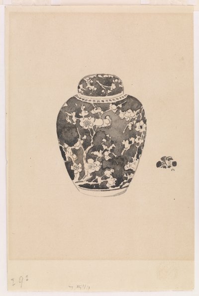 Çan biçimli kapaklı Oviform Zencefil Kavanozu, 1878. by James Abbott McNeill Whistler