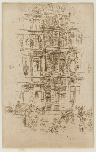 Saraylar, Brüksel, 1887. by James Abbott McNeill Whistler