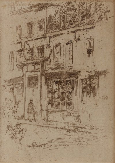 Küçük Tereyağı Sokağı, Brüksel, 1887. by James Abbott McNeill Whistler