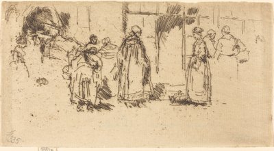 Kümes Hayvanları Pazarı, Loches, 1888. by James Abbott McNeill Whistler