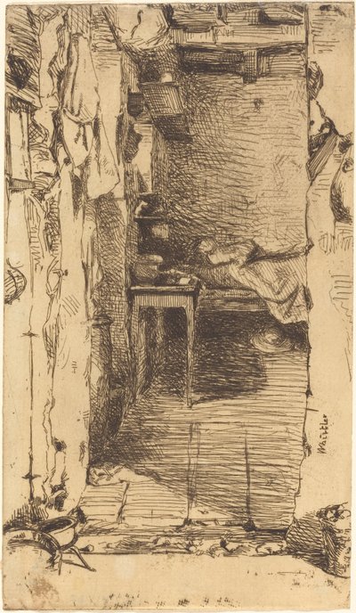 Paçavra Toplayıcılar, Mouffetard Mahallesi, Paris, 1858. by James Abbott McNeill Whistler