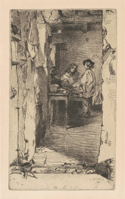 Paçavra Toplayıcılar, Mouffetard Mahallesi, Paris, 1858. by James Abbott McNeill Whistler