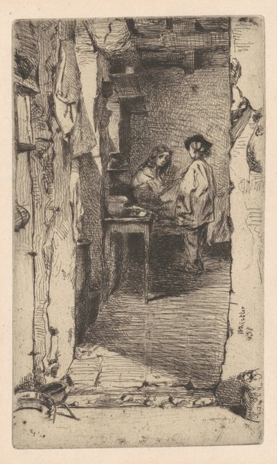 Paçavra Toplayıcılar, Mouffetard Mahallesi, Paris, 1858. by James Abbott McNeill Whistler