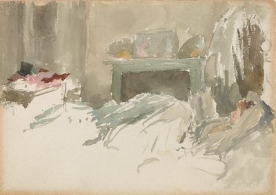 Yatakta Dinlenme, 1883-1884. by James Abbott McNeill Whistler