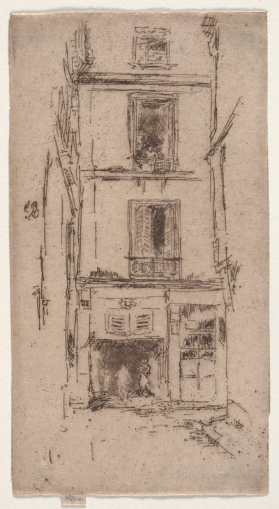 Rue des Bons Enfants, Turlar. by James Abbott McNeill Whistler
