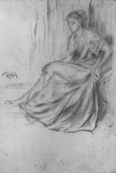 Oturan Kız, c1869, 1904 by James Abbott McNeill Whistler