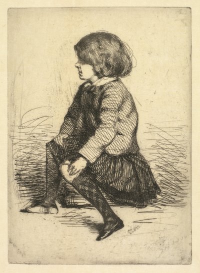 Seymour Haden Jr., Oturmuş. by James Abbott McNeill Whistler
