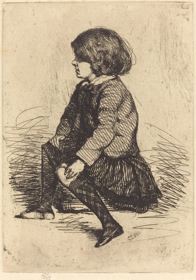 Seymour, Oturan. by James Abbott McNeill Whistler