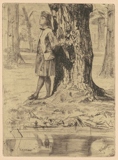 Bir Ağacın Altında Duran Seymour, 18581859. by James Abbott McNeill Whistler