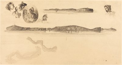 Sahil Araştırma Plakası Üzerine Eskizler, 18541855. by James Abbott McNeill Whistler