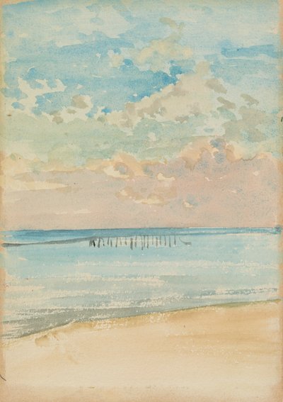 Southend - Gün Batımı, 1882-1884. by James Abbott McNeill Whistler