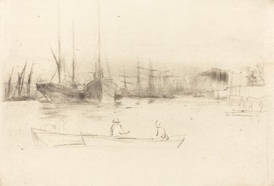 Kuleden çıkan vapurlar, 1875. by James Abbott McNeill Whistler