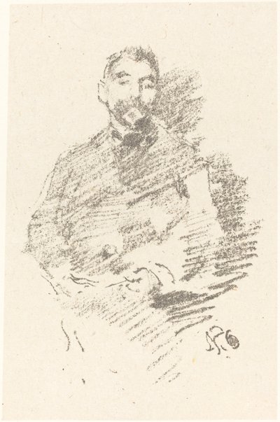 Stephane Mallarme, 1892. by James Abbott McNeill Whistler