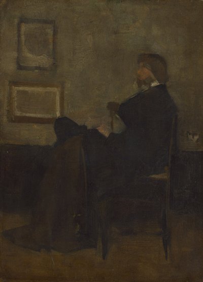 Gri ve Siyahta Düzenleme Çalışması, No. 2: Thomas Carlyle, 1872-73 by James Abbott McNeill Whistler