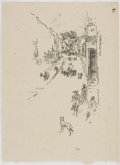 Pazar, Lyme Regis, 1895 (kağıt üzerinde taş) by James Abbott McNeill Whistler