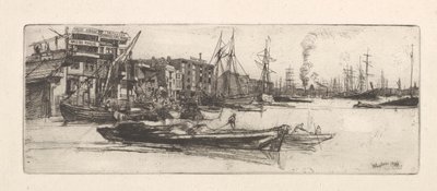 Thames Depoları, 1859. by James Abbott McNeill Whistler