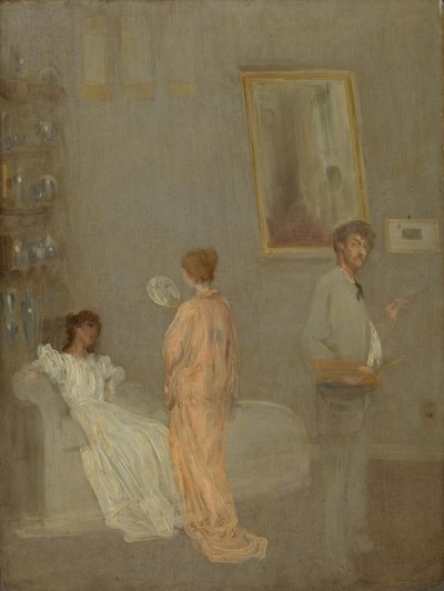 Stüdyosunda Sanatçı, 186566 ve 1895. by James Abbott McNeill Whistler