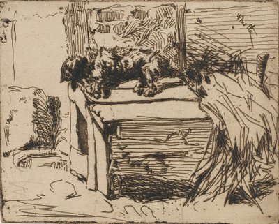 Kulübedeki Köpek, 1858. by James Abbott McNeill Whistler