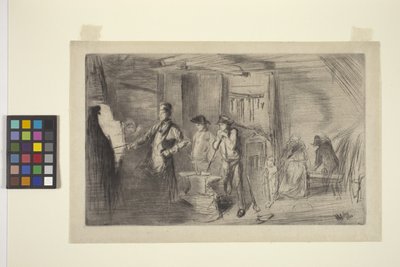 Forge (kuru nokta) by James Abbott McNeill Whistler