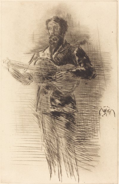 Gitarcı, 1875. by James Abbott McNeill Whistler